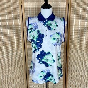 Lady Hagen Floral Golf Polo Sleeveless